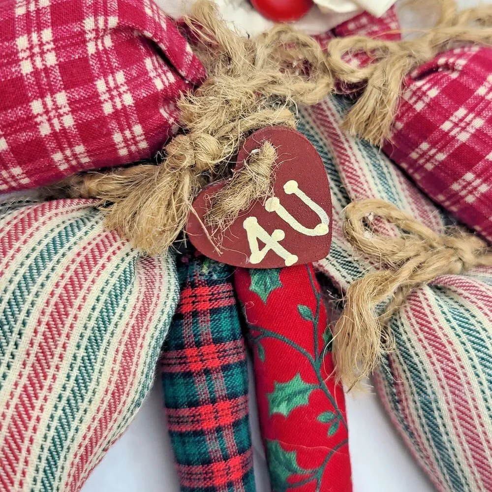 Vintage Christmas Primitive Decorations Handmade Doll Rustic Ornaments Folk Art